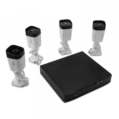 Qian 8ch NVR Kit with 5MP POE Bullet Camera 4PCS with 1T HDD - SKU: QET-N0854